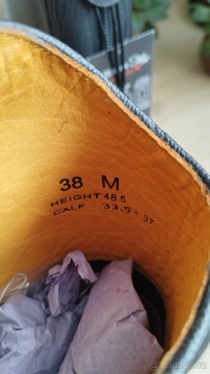 Vysoké kožené boty - 4