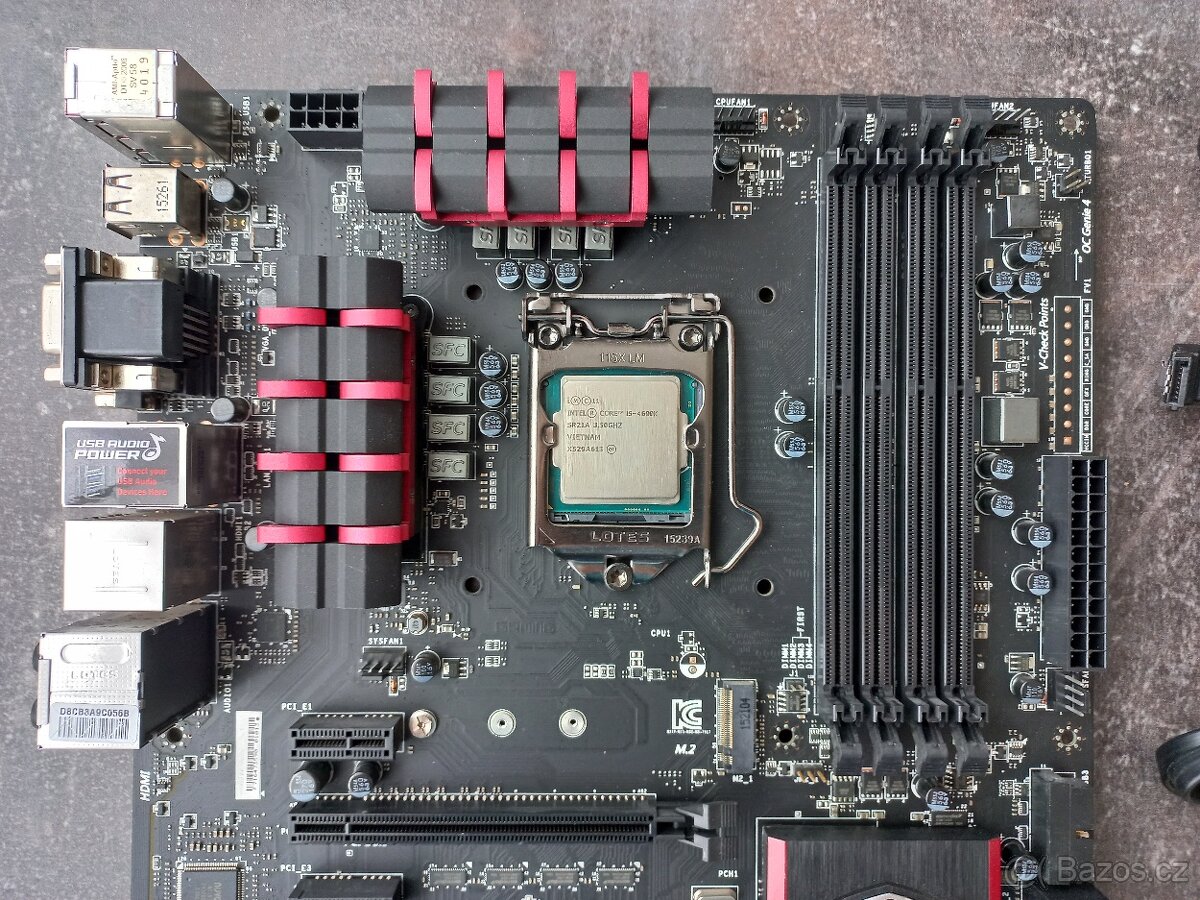 MSI Z97 Gaming 5, Intel Core i5 4690k, Kingston 24 GB - 4