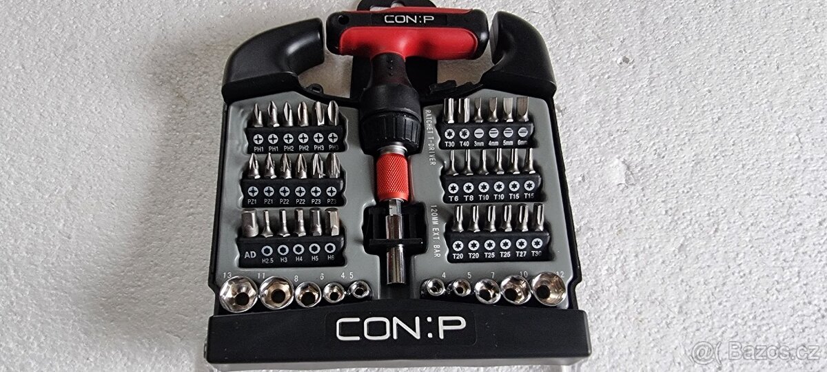 Sada bitů - kvalitní, s teleskopickou ,,T" ráčnou - 4