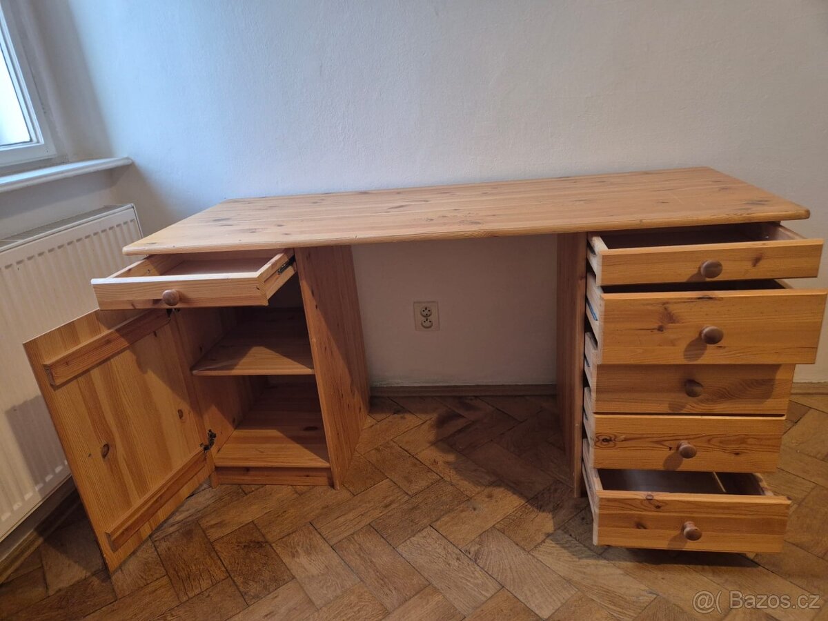 Psací stůl dřevěný - 4