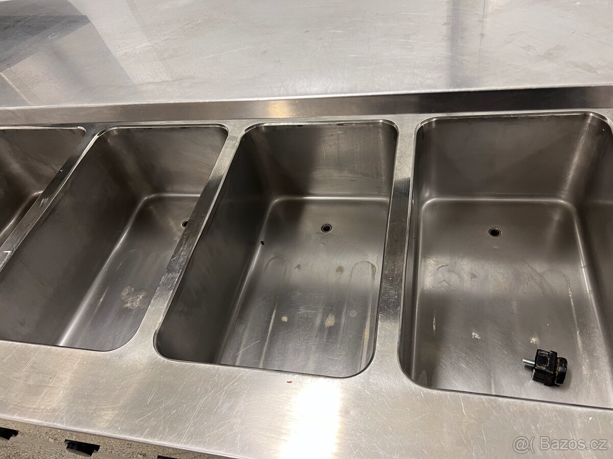 Stůl s ohřívacími vanami nerez - 4