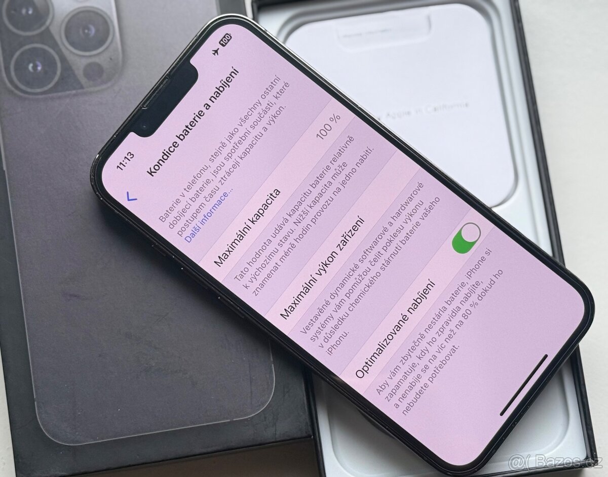 iPhone 13 Pro Max Graphite BATERIE 100% TOP - 4