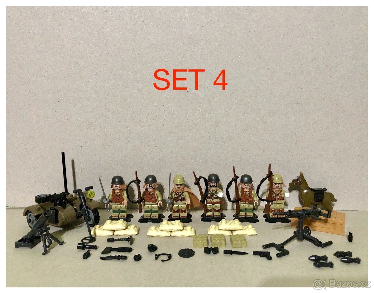Rôzne sety vojakov (8ks) 1 + doplnky - typ lego - 4