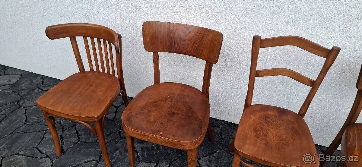 Celodřevěné jídelní židle THONET po renovaci - 4