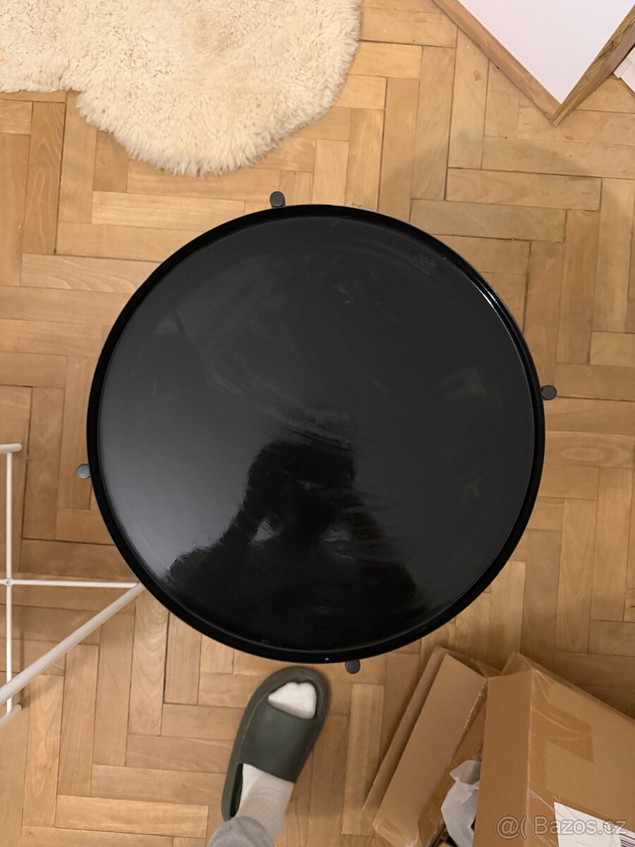 2x Odkládací stolek IKEA Gladom – černý a bílý - 4