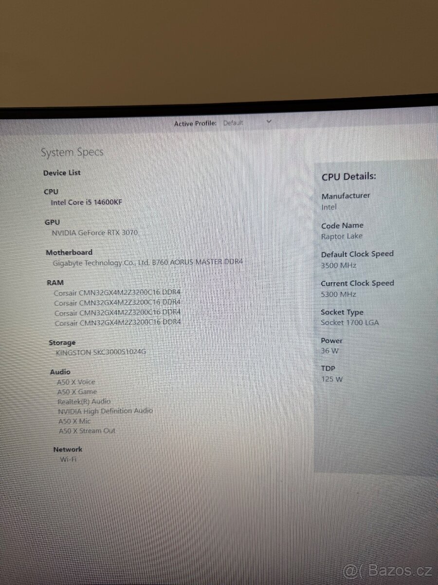 Herní PC sestava I5-14600k+rtx3070+64gm RAM - 4
