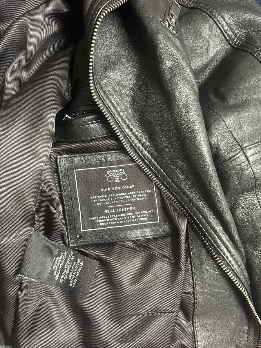 Černá kožená bunda - 4