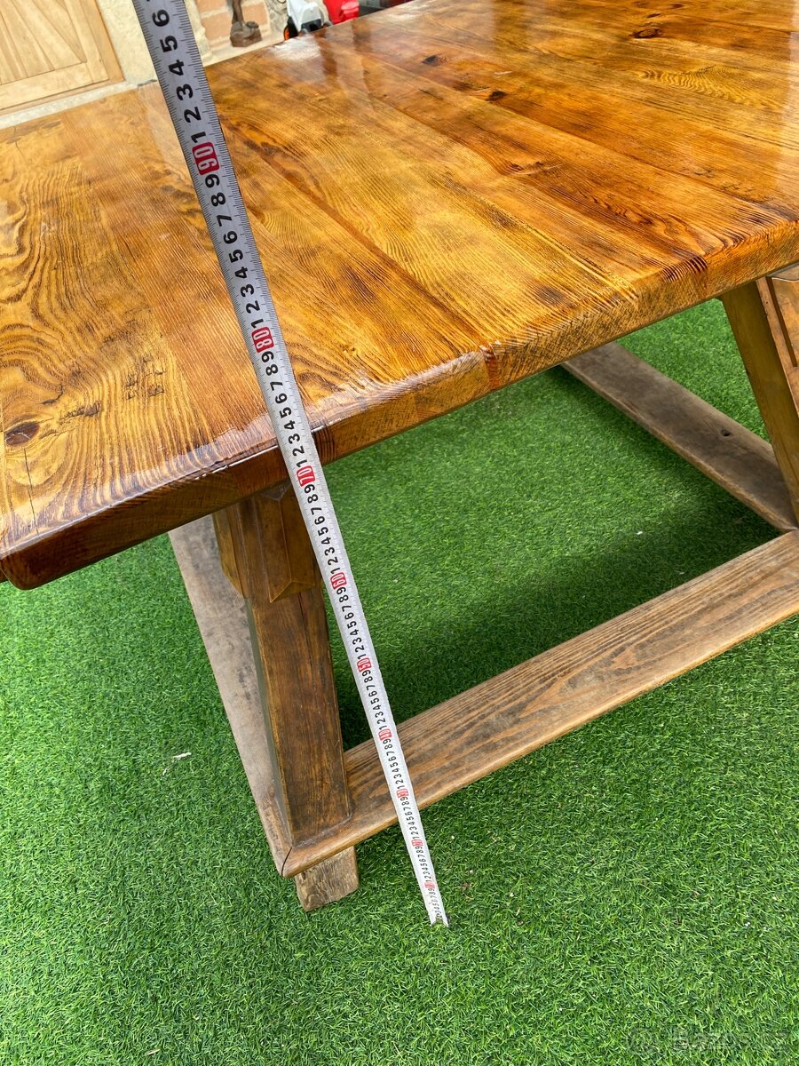 Masivní stůl borovice - 4