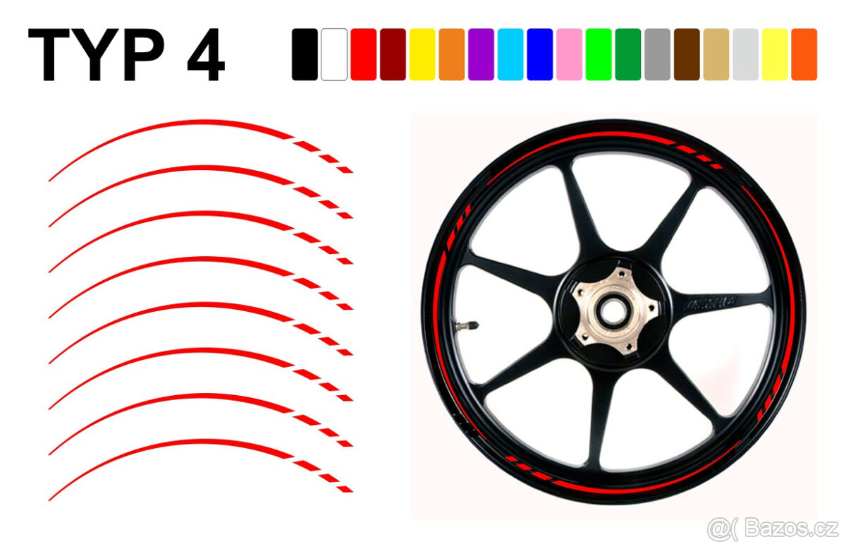 Samolepící proužky na ráfky, kola - 4