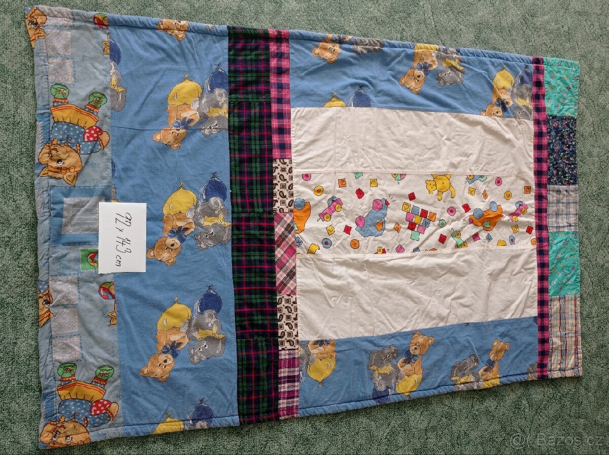 Hrací deky, hnízdo pro miminko,potahy na polštářky - 4