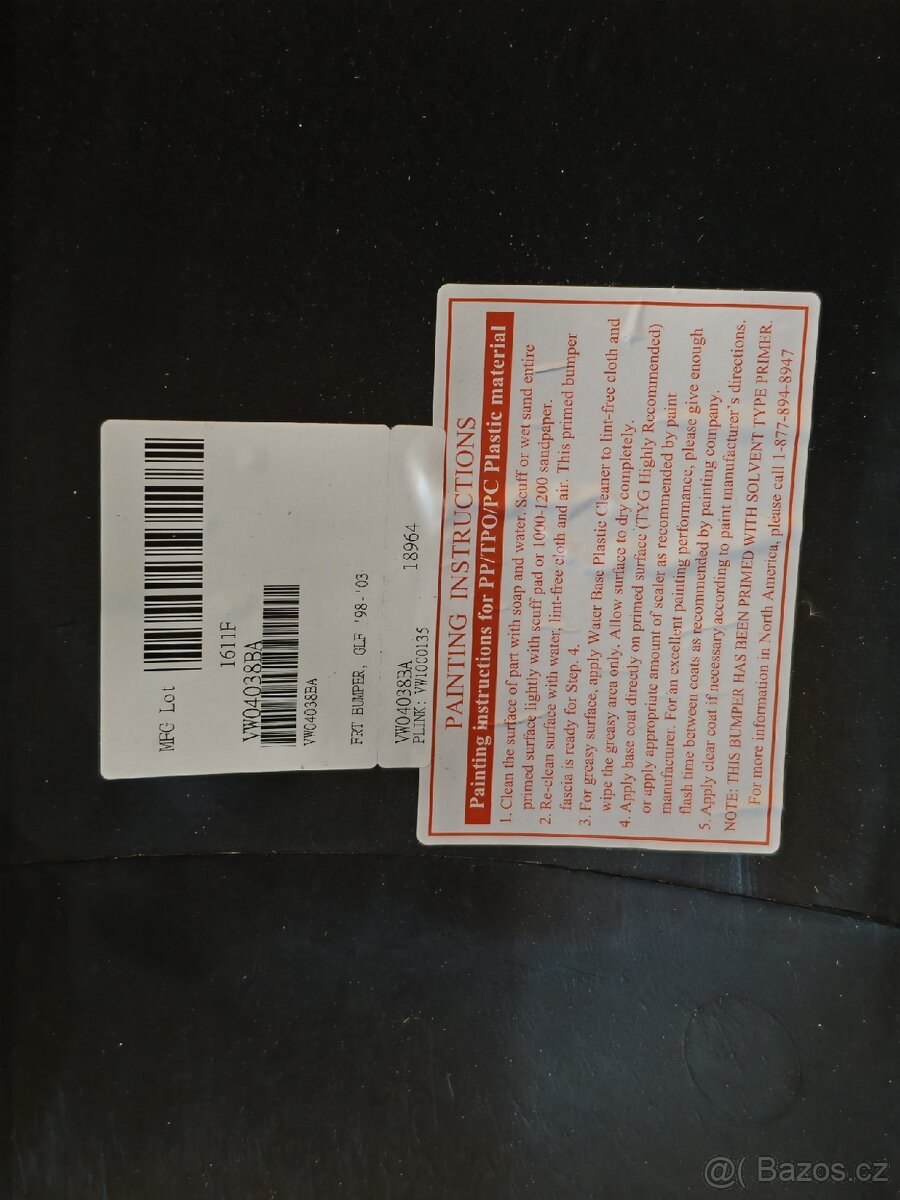 Přední nárazník na Volkswagen golf - 4