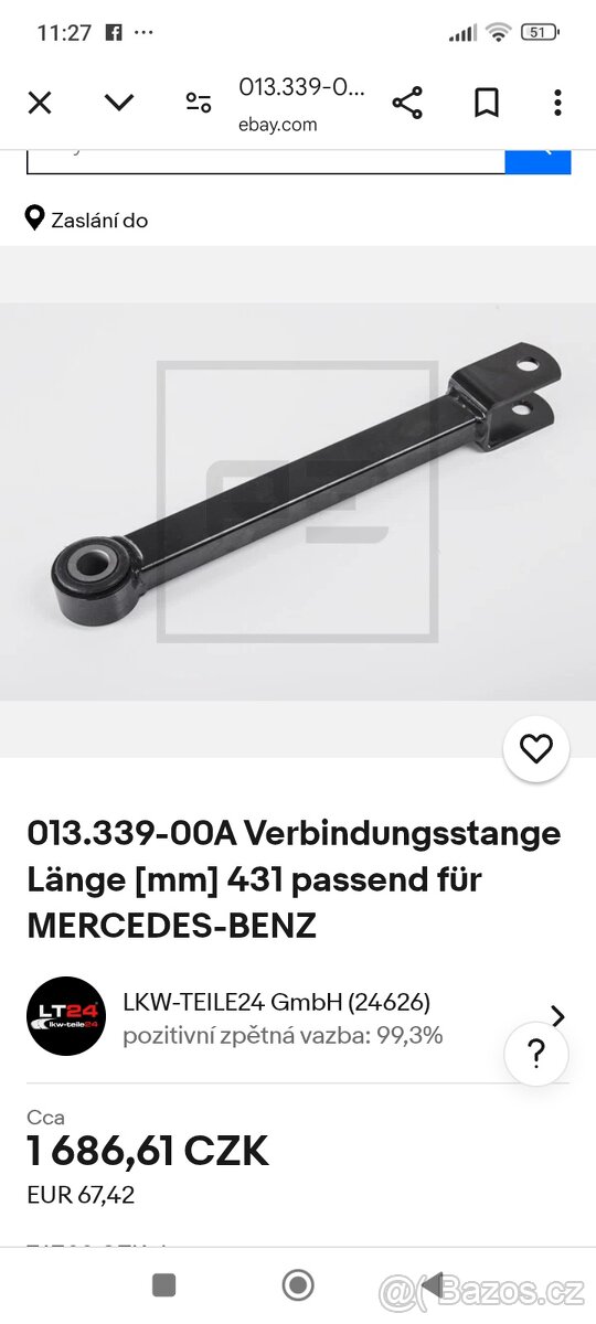 Mercedes Atego - táhla nápravy - 4