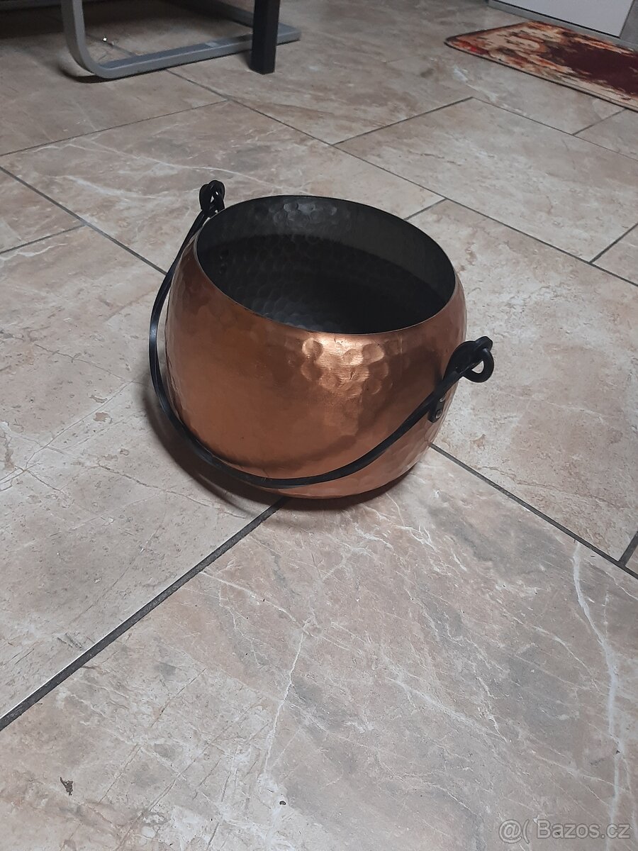 Měděný kotlík super stav - 4