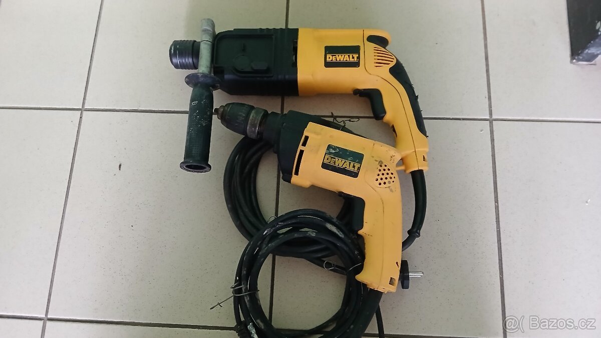 Vrtací kladivo DeWALT + vrtačka - 4