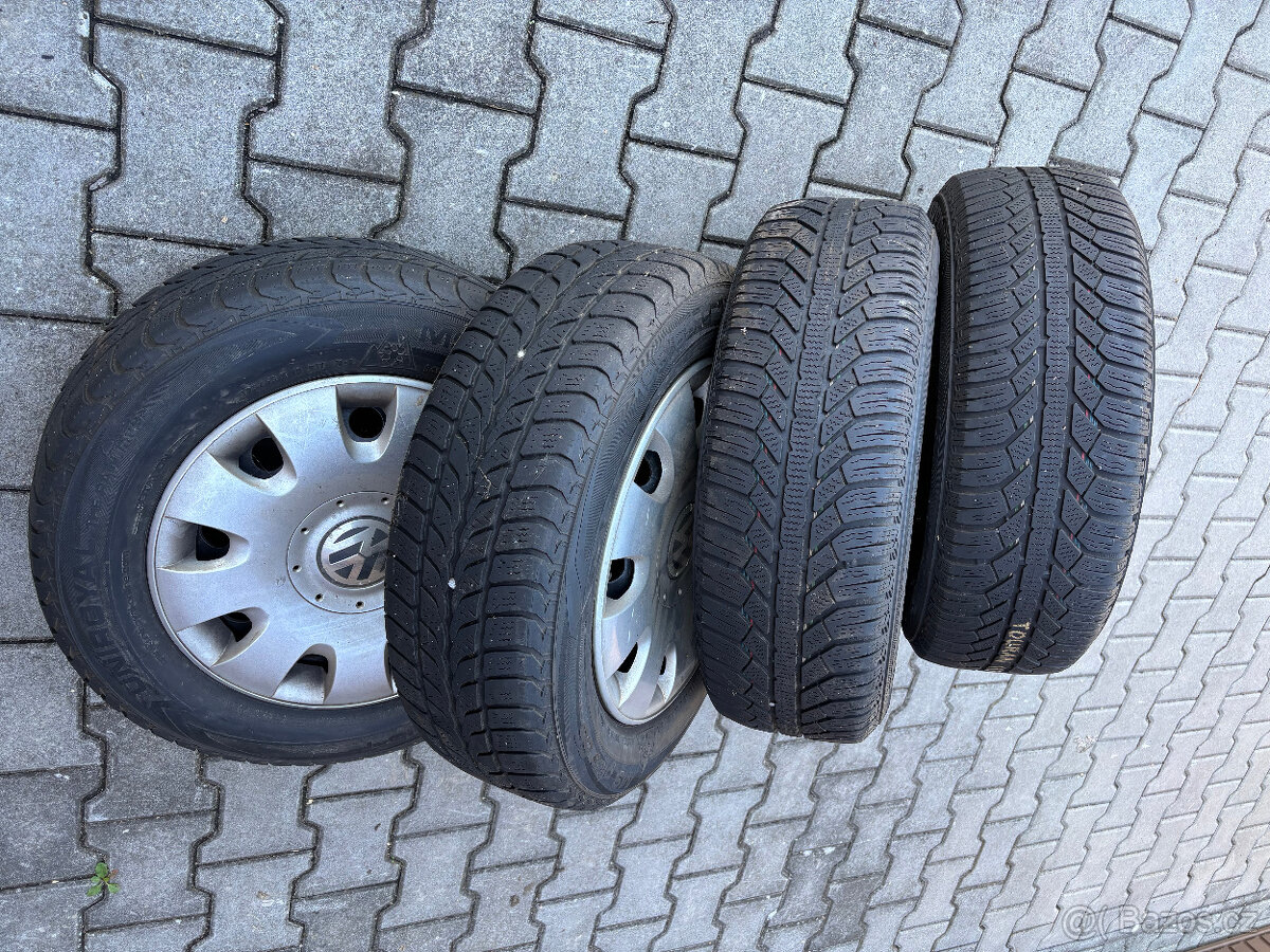 VW Golf,Caddy,Golf +,Jetta a Touran,orig.kompl.zimní kolo 15 - 4