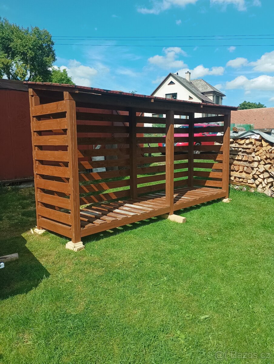 Přístřešek na dřevo - dřevník - 4