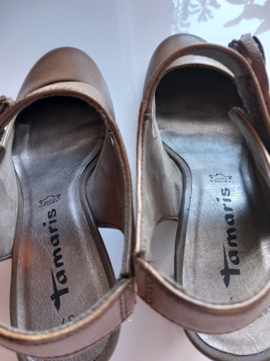 Kožené boty Tamaris - 4