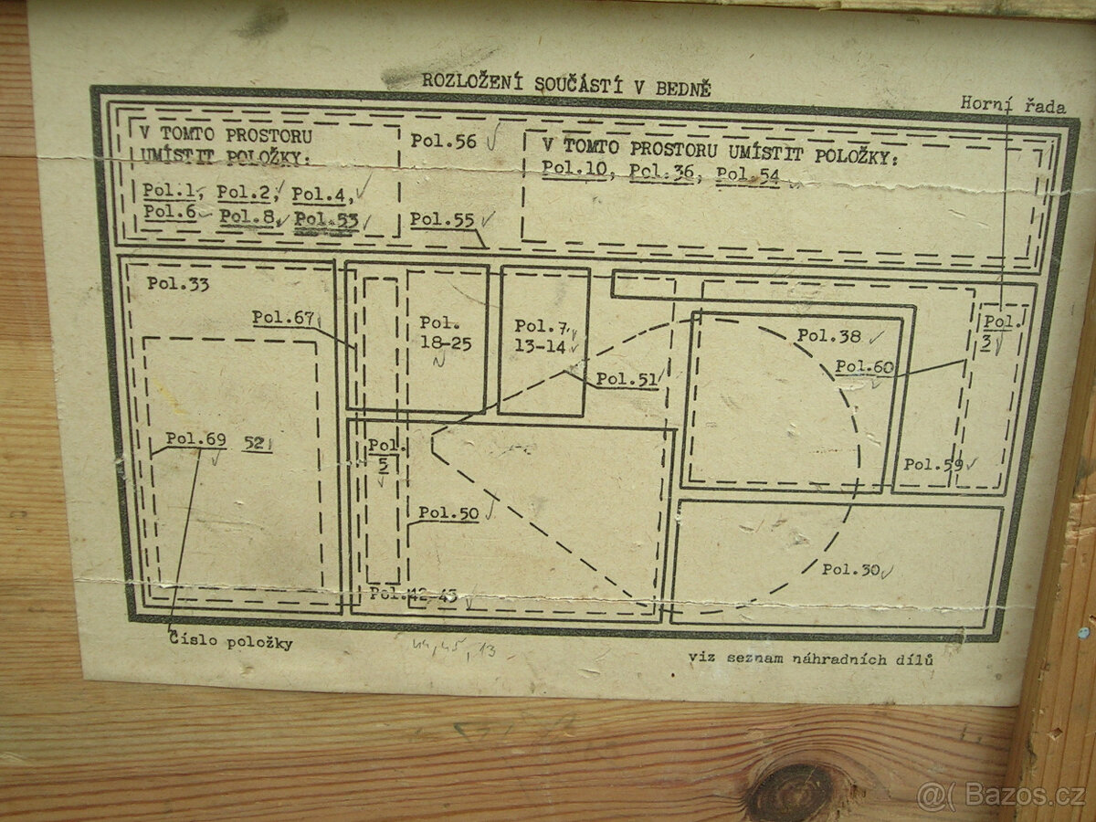 vojenské dřevěné bedny AČR. - 4