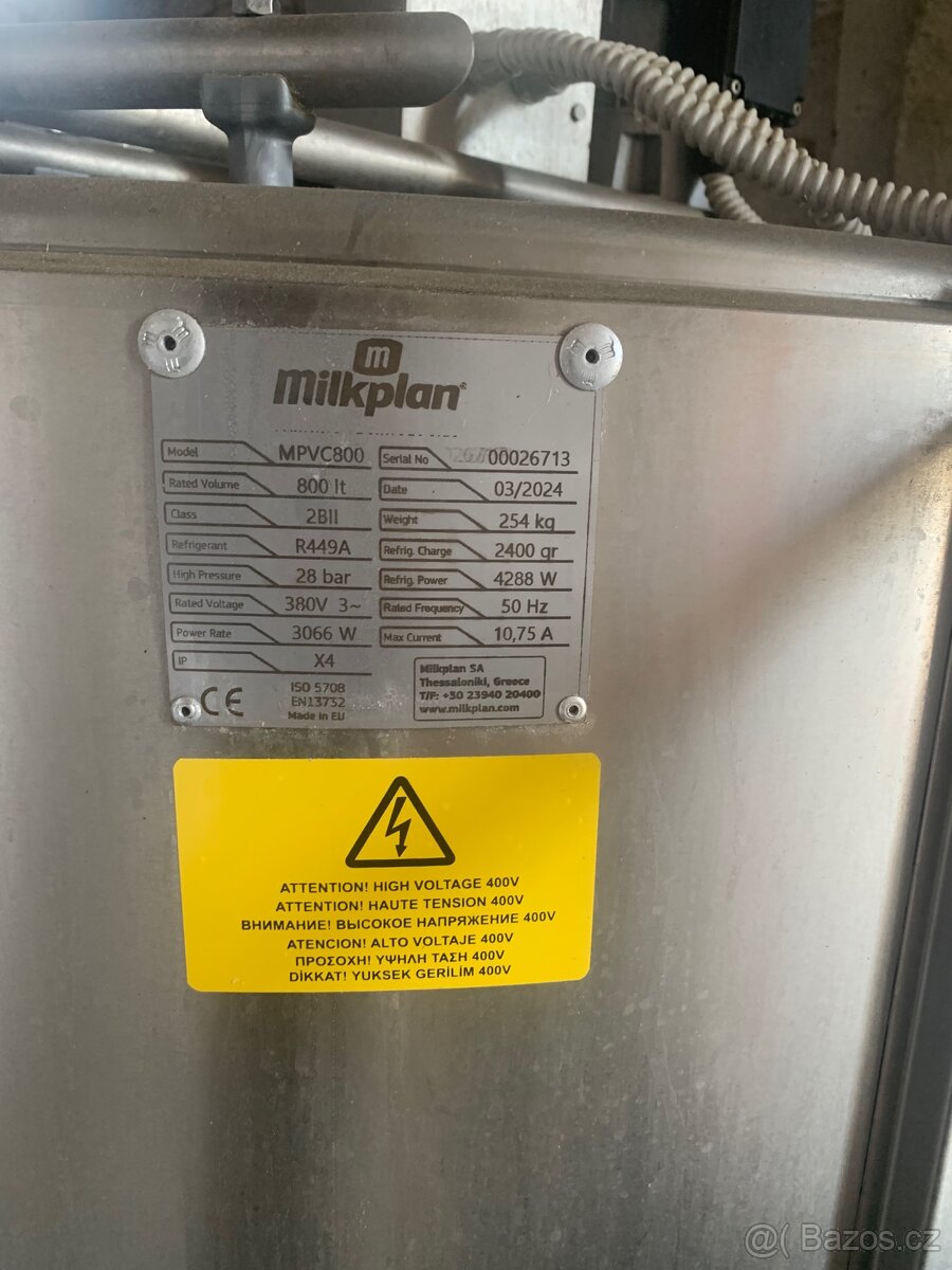 Chladící tank na mléko 800 l - 4