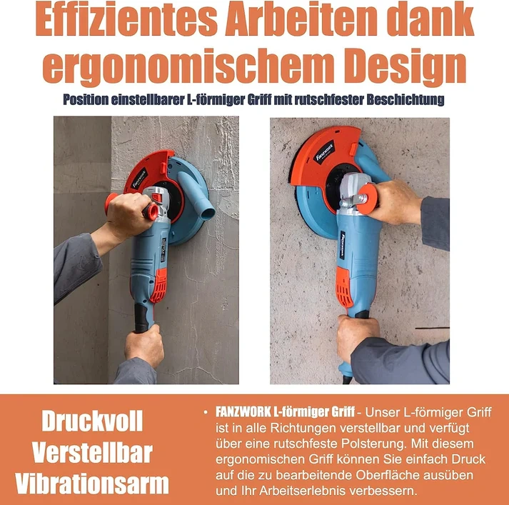 Nová Sanační bruska FANZWORK 1750W/180mm, 7500 ot./min - 4