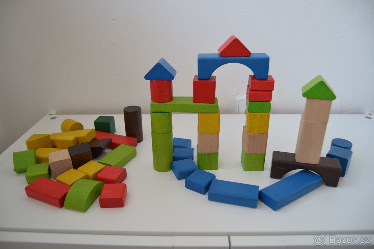 Dřevěné kostky 50 ks - 4