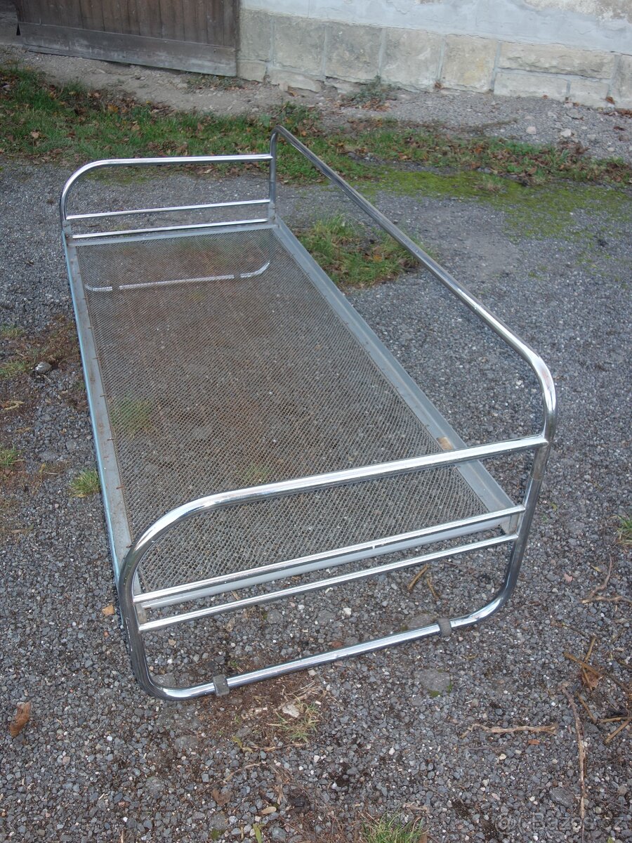 Chromovaný gauč, velmi dobrý stav - 4