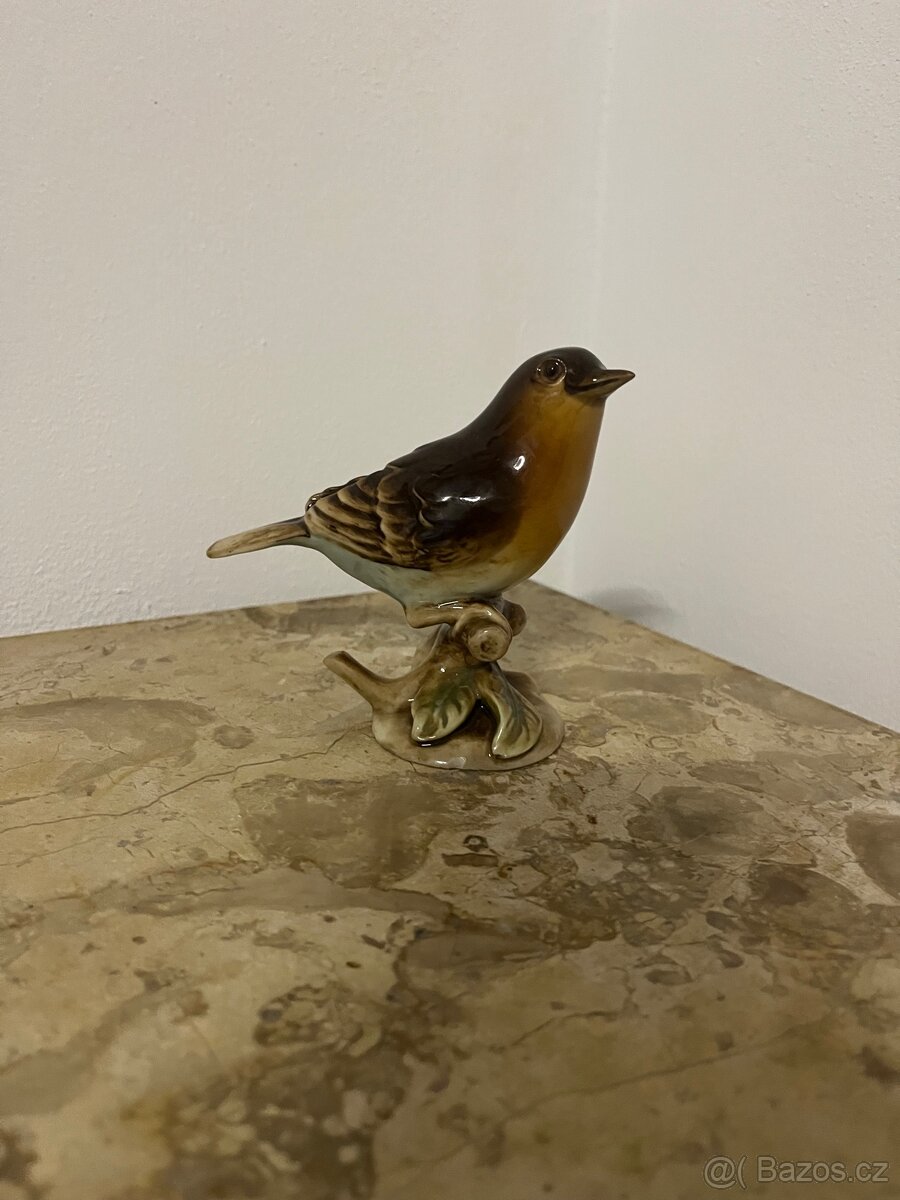 Starý porcelánový ptáček - 4