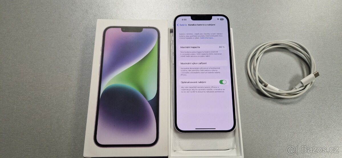 Apple iphone 14 128gb fialový - 4