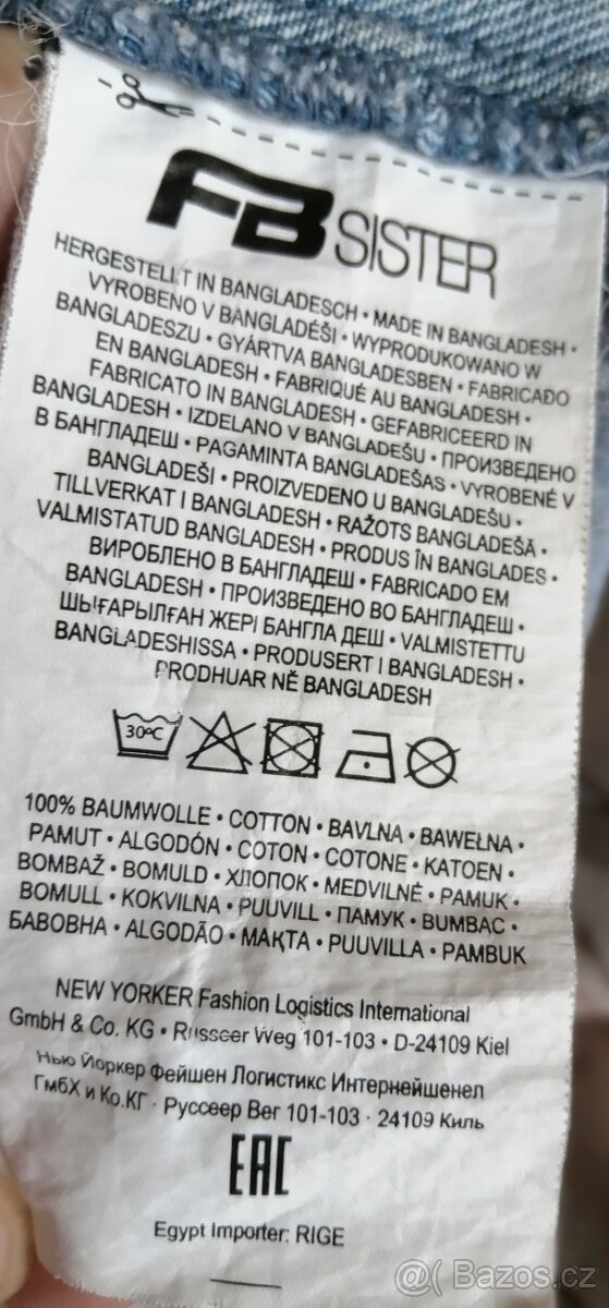 větší džínová bunda, vel. Xl, nová - 4