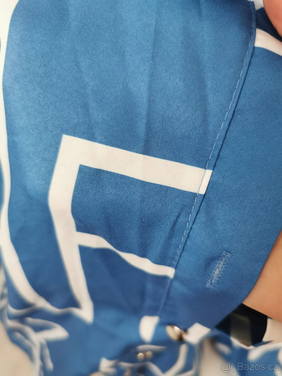 Dámská modro-bílá košile/halenka - M-M/L - 4
