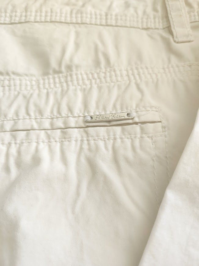 Lehounké plátěné kalhoty - bílé - 4