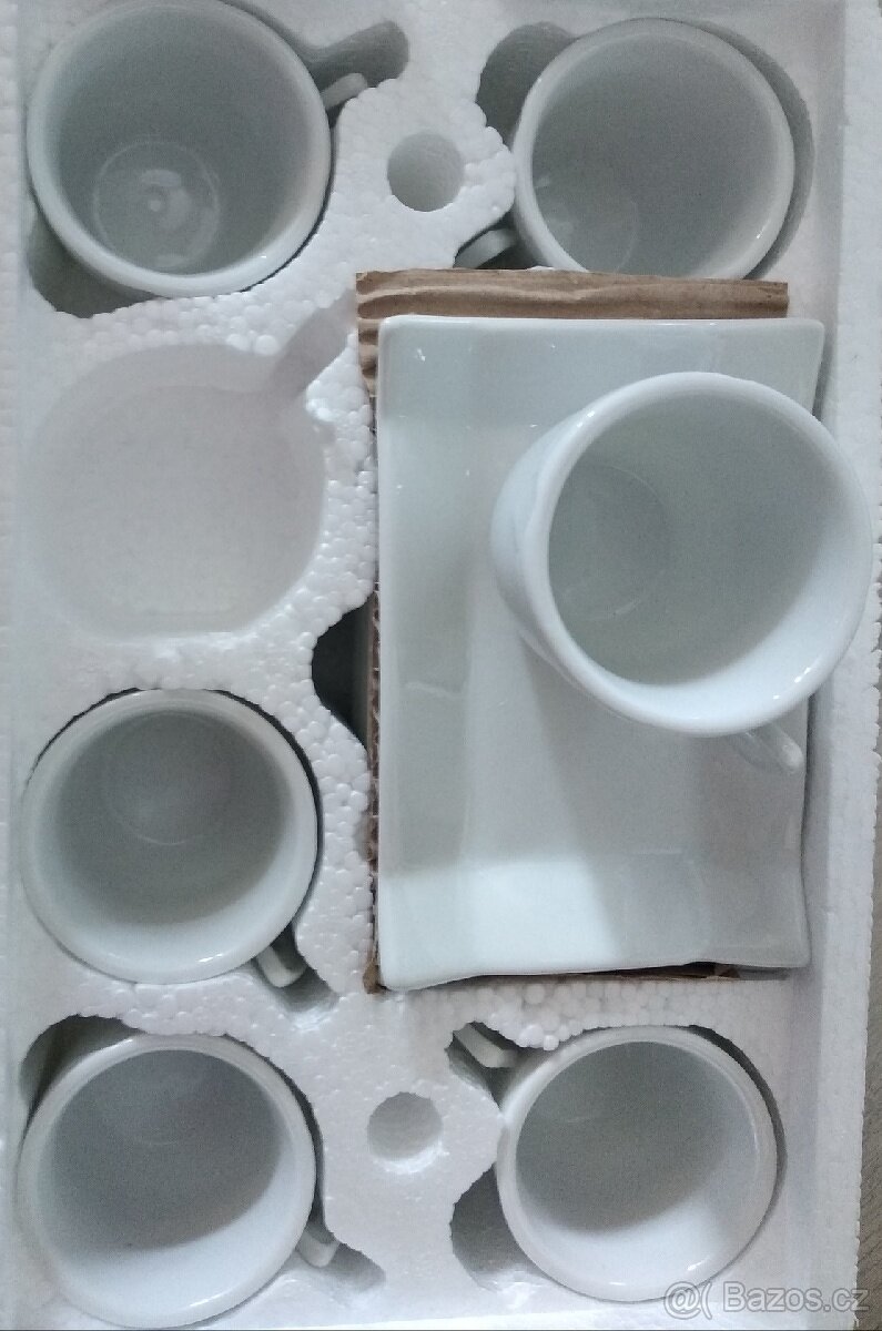 Sada 6 šálku,6 podšálku na expreso ještě zabalené - 4