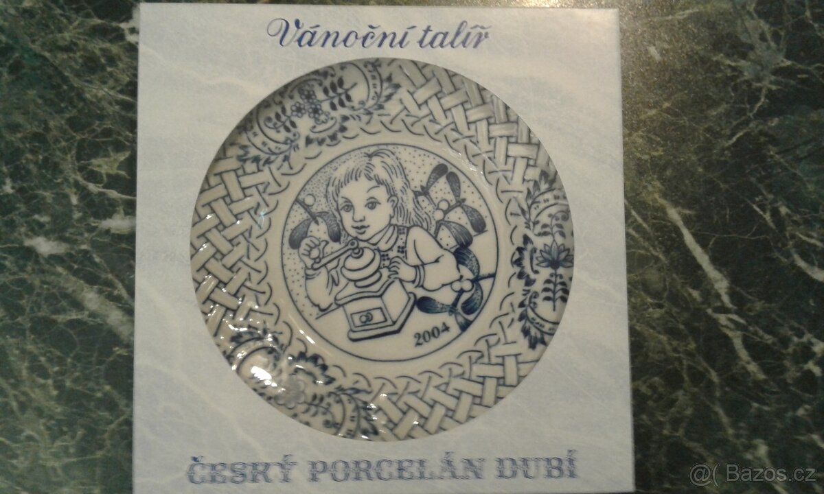 Závěsné vánoční výroční talíře 2001, 2002, 2003, 2004 - 4