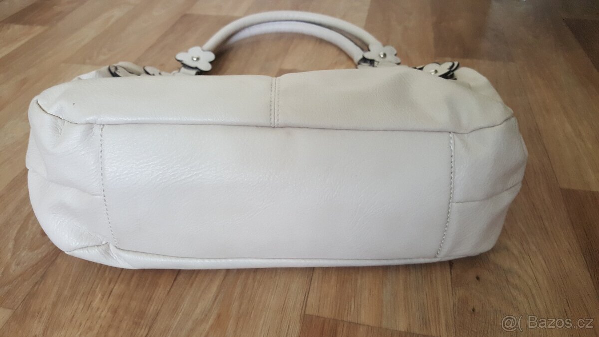 Smetanová kabelka s kytičkami - 4