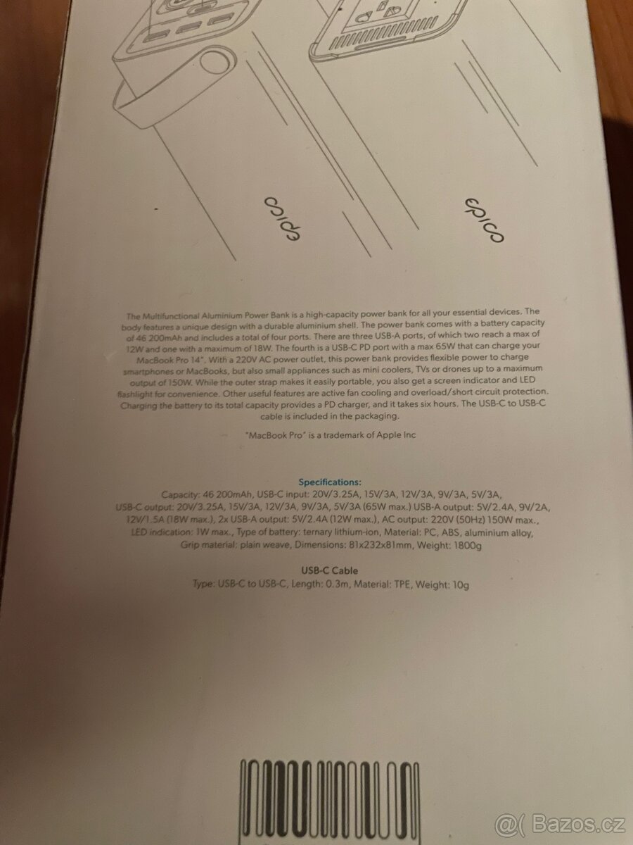 NOVÁ Epico Multifunctional Aluminium Power Bank 46200mAh - 4