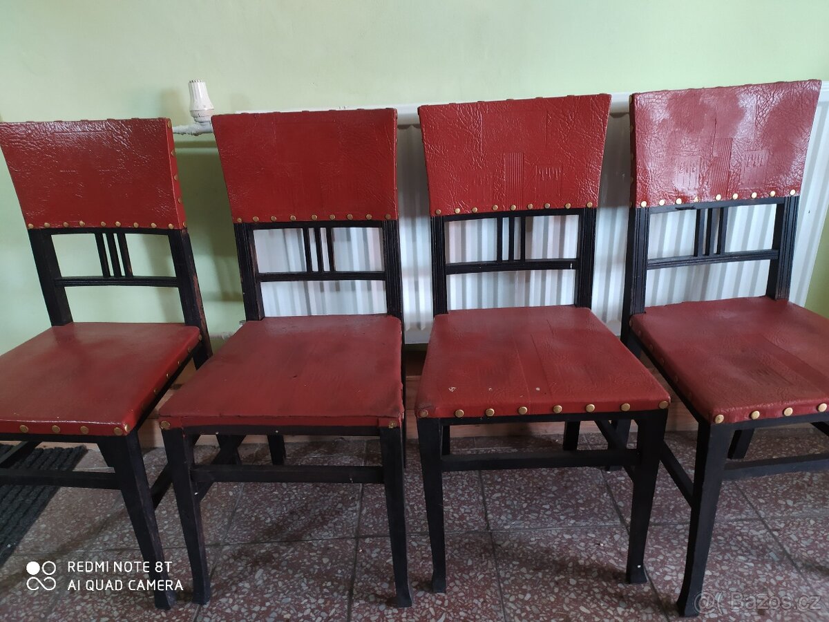 konferenční retro stůl,židle, obraz - matka s děťátkem - 4