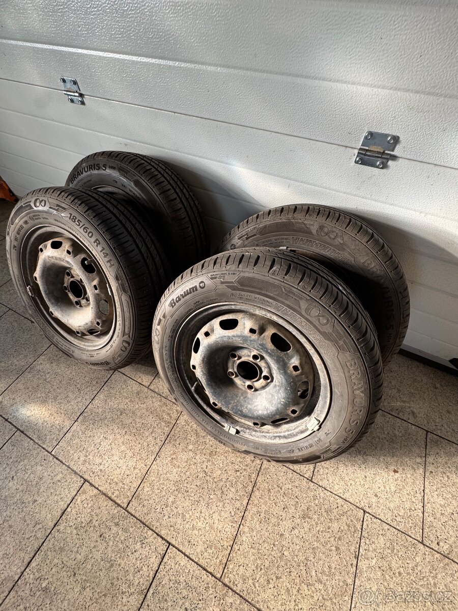 Plechové kola 5x100 185/60 R14 - 4