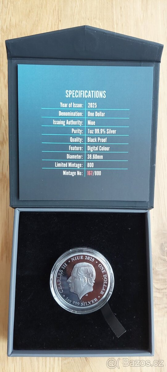 LUXUSNÍ stříbrná mince 1 oz Titanic Black Proof 2025 - 4