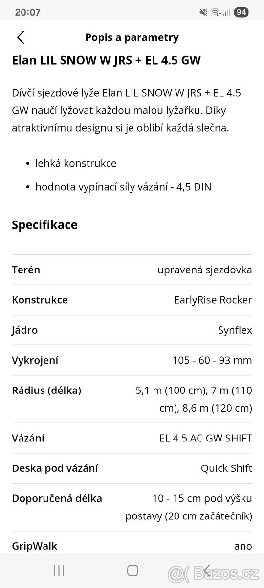 Lyže Elan 120cm - 4