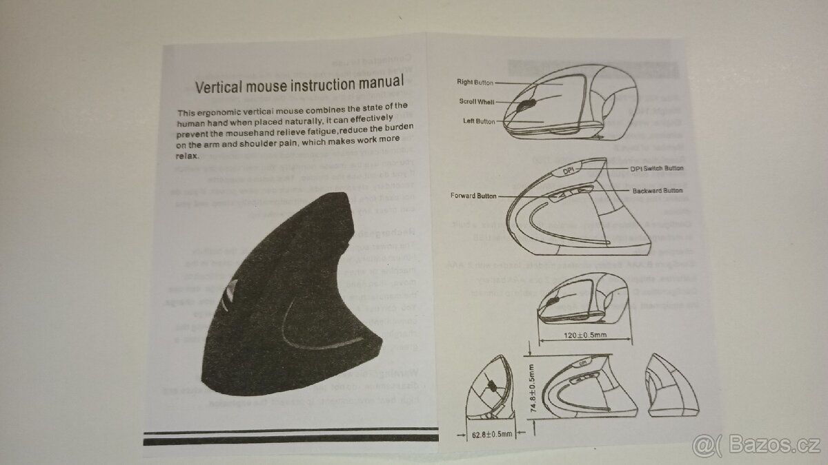 Bezdrátová ergonomická myš - 4