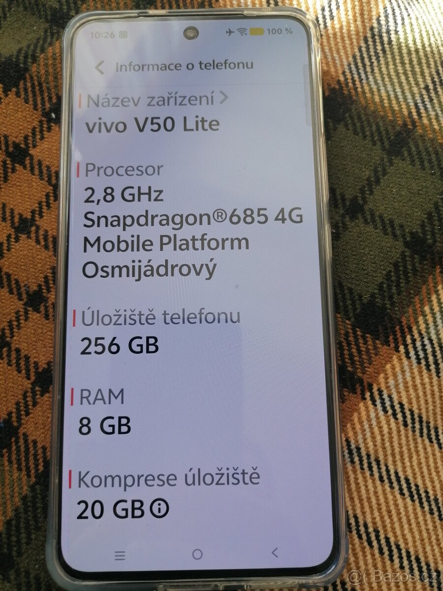 Vivo v50 lite 8/256 v záruce - 4