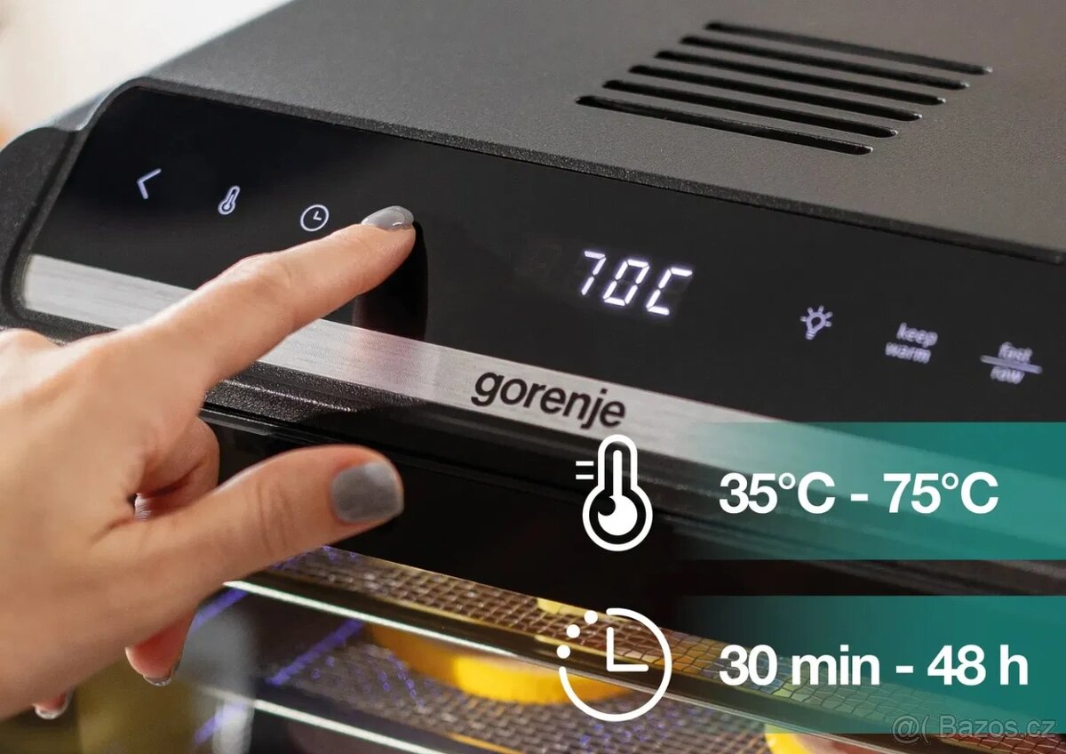 Sušička ovoce Gorenje FDK600DB 600W 6 plat 35-75°C - 4