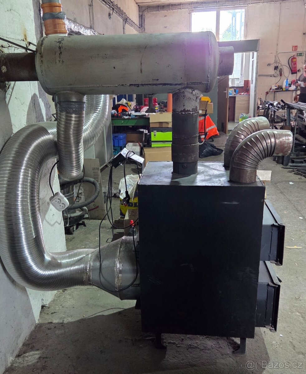 Teplovzdušná šamotová kamna 20kW - 4