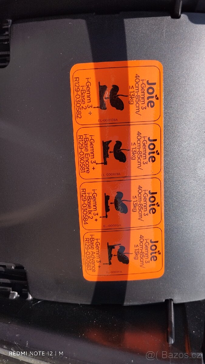 Autosedačka Joie i-gemm 3 - 4