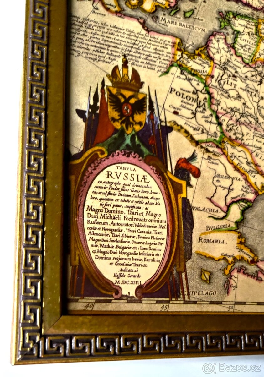 HISTORICKÁ MAPA RUSKO / Joan Blaeu 1660 / - 4