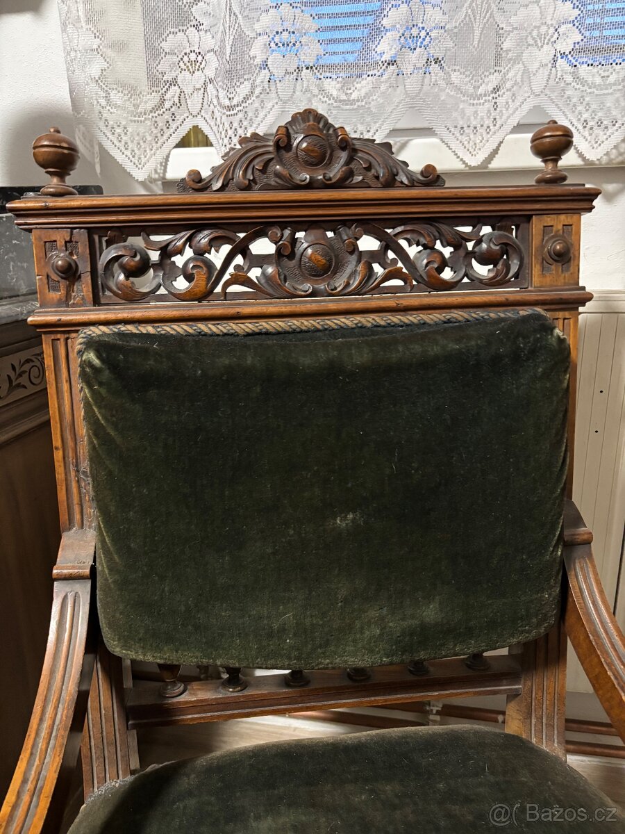 Starožitný křeslo histrizmus - 4