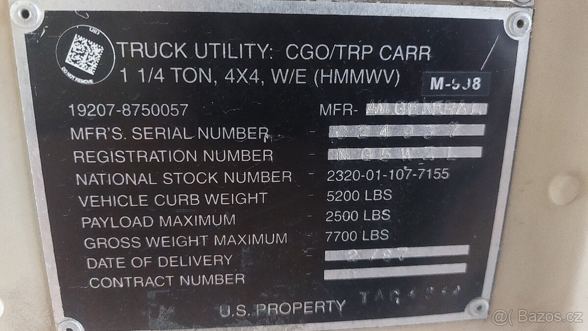 Hmmwv M998 TOP stav
