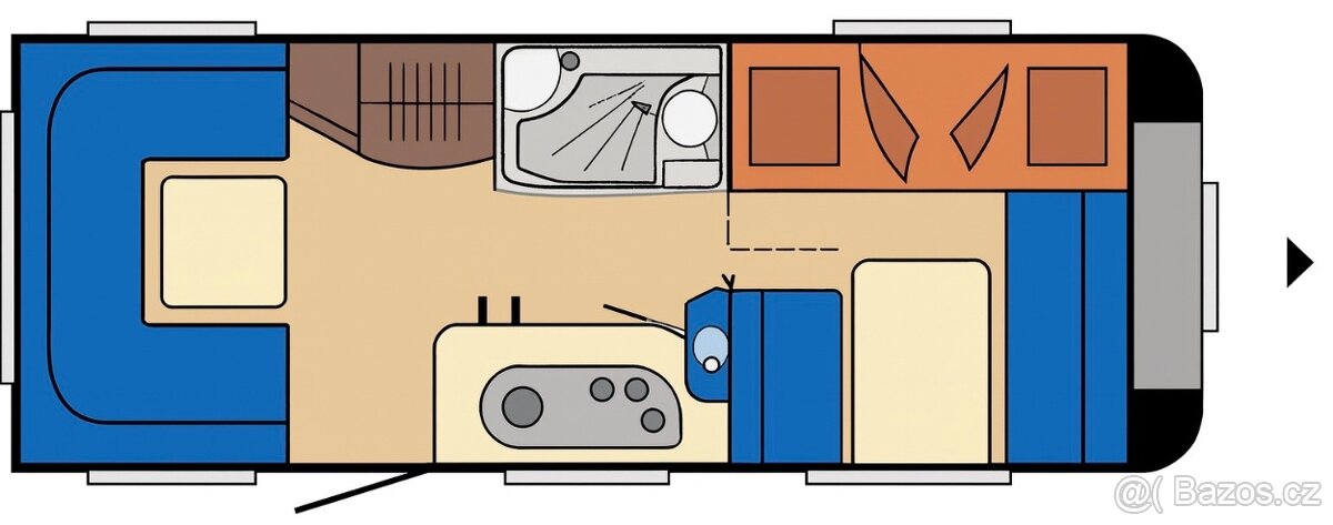 Hobby Excellent 495 UK 6 lůžek -Palandy - 4