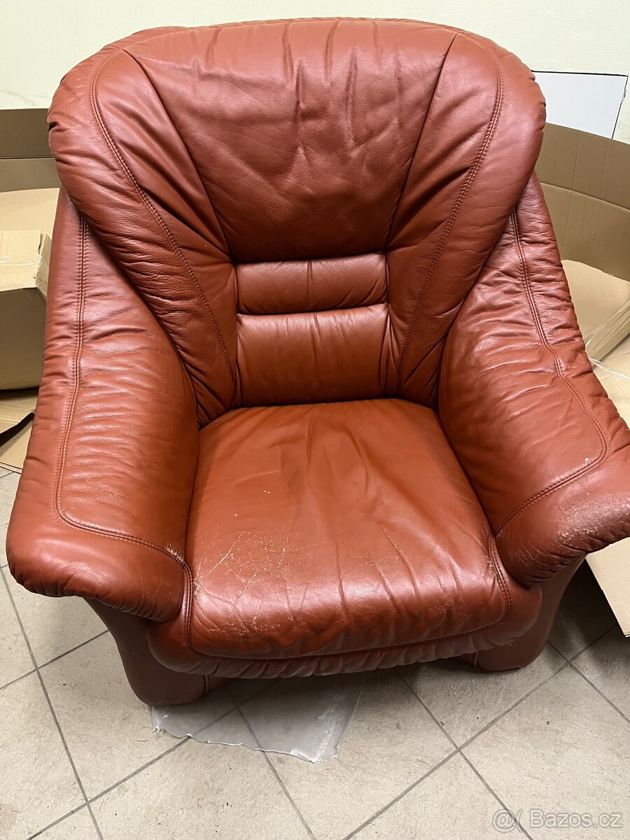 Sedací souprava kožená - 4