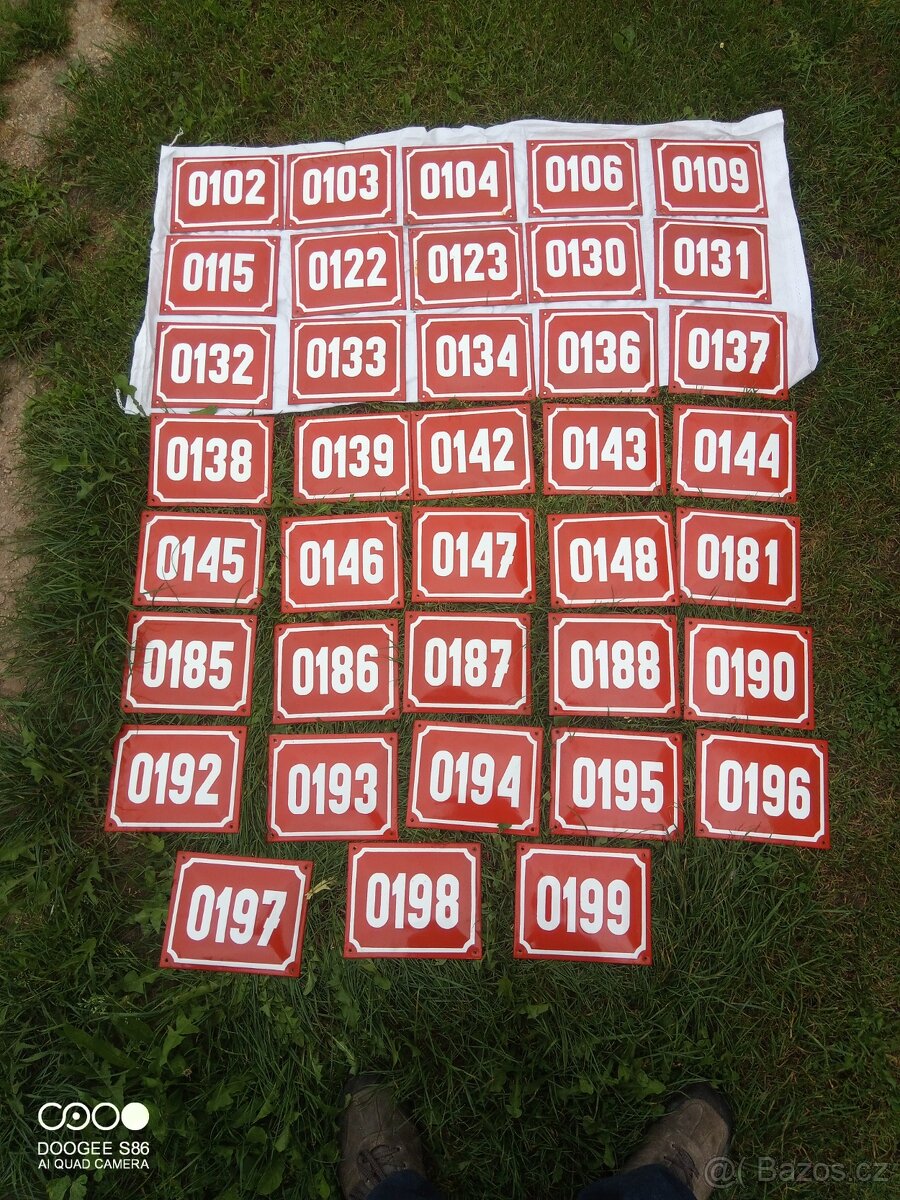 Smaltované cedule čísla - 4